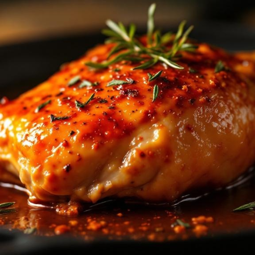 Honey-Orange Glazed Chicken Thigh with Crispy Rosemary - Fresh Start 30: A Journey To Better Health